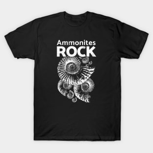 Ammonites rock, fun fossil gift ideas for paleontologists T-Shirt